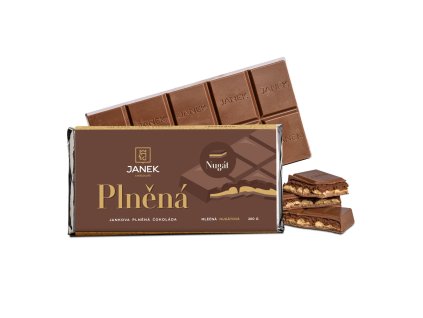 JANKOVA plněná čokoláda - mléčná - nugátová