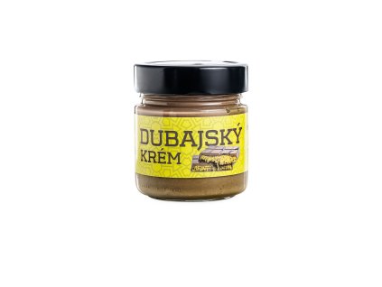 dubajsky krem sklenicka knafeh mlecna cokolada tahini cokoladove poteseni na lzicku darek obdarovani poteseni skvely chutny lahodny cokoladovna janek