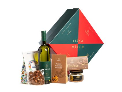 zeleno cerveny vanocni darkovy box pro vsechny pro rodinu pro nej pro ni pro tatinka maminku babicku dedecka firemni darek kamarad partner cokoladovna janek