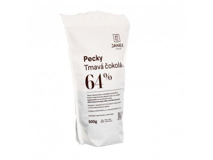 pecky tmave horka cokolada 64% 500g baleni na peceni vareni jen tak svacinka sladka cokoladovna janek