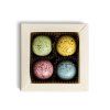 Velikonoční krabička s pralinkami 4ks - barevná vajíčka