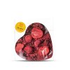 Velké hořké čokoládové srdíčko s lyofilizovanými jahodami a malinami