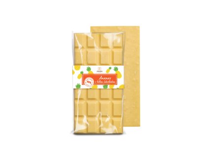 Biela ovocná ananásová čokoláda