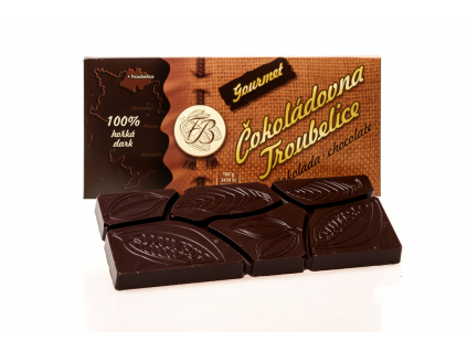 Čokoláda hořká 100%, 45 g, Čokoládovna Troubelice