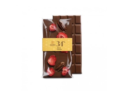 131 2 mlecna cokolada s pekanovymi orechy a lyofilizovanymi jahodami