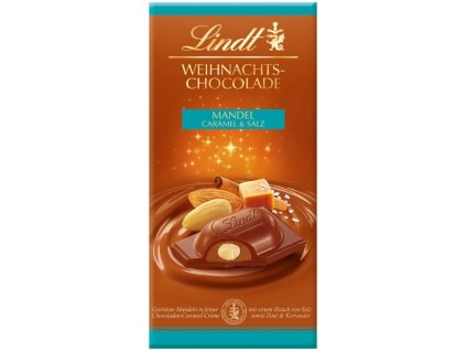 128280 lindt weihnachts chocolade mandel caramel amp salz tafel 100g no1 0645