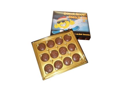 9694 cokoladovi smajlici 70g snowboard zlaty blistr