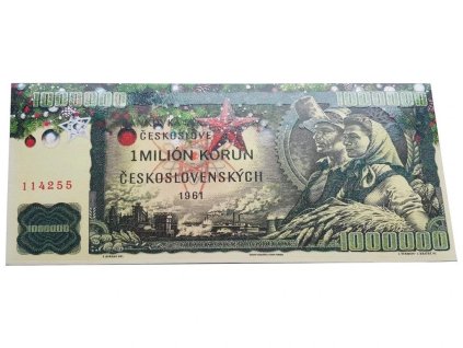 11317 bankovka 60g vanocni 1 000 000 kcs