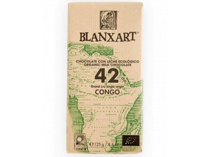 Blanxart Congo mléčná čokoláda 42% BIO