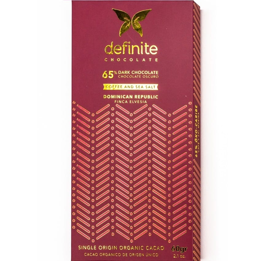 Levně Definite Chocolate Definite - Tmavá 65 % s příchutí kávy s mořskou solí