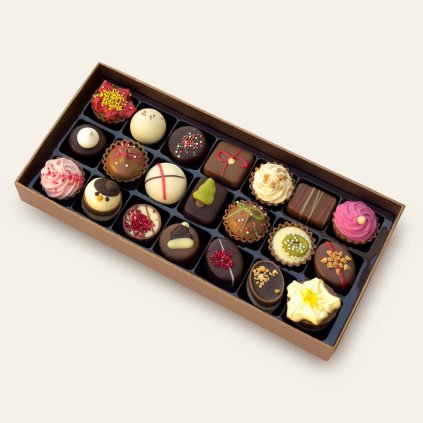 ickx bonboniera vanoce zlata 21ks 01