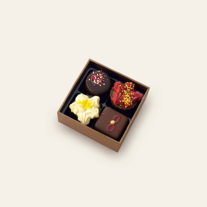 ickx bonboniera vanoce zlata 4ks 01