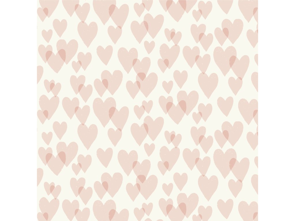 Srdíčka, Valentýn - Fialková (Materiál: Teplákovina (French terry - přírodní))