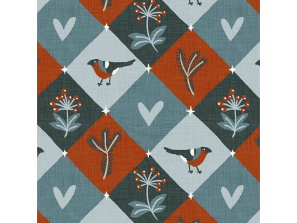 Vánoční Patchwork Střední (Materiál: Teplákovina (French terry - přírodní))