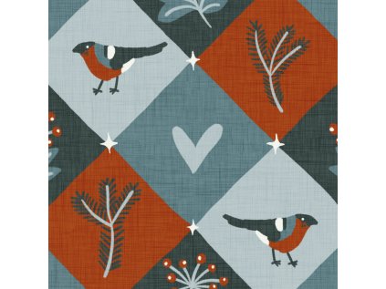 Vánoční Patchwork Velký (Materiál: Teplákovina (French terry - přírodní))