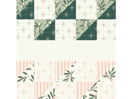 Vánoční Patchwork Cheater Quilt