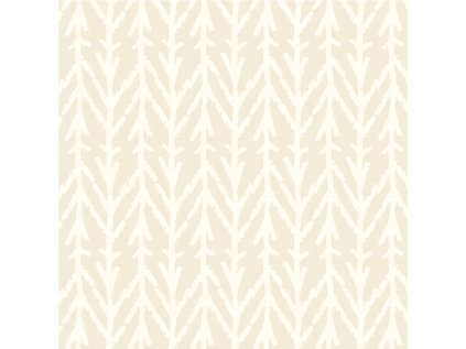 Abstraktní Stromečky Béžový Neutral (Materiál: Teplákovina (French terry - přírodní))