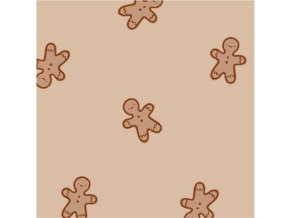 Vánoční Perníčky Velké Béžové (Materiál: Teplákovina (French terry - přírodní))