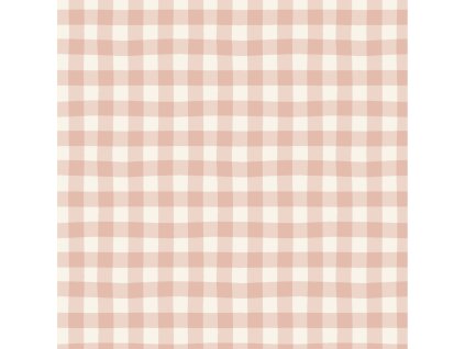 Mini Gingham Kostka Pastelová Růžová