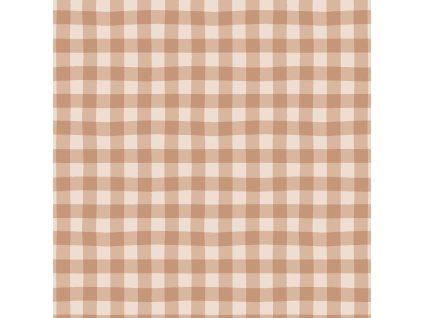 Mini Gingham Kostka Teplá Hnědá
