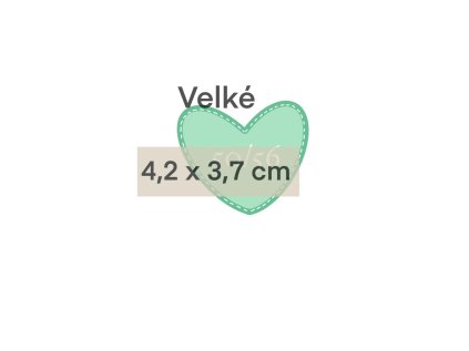 3095 velikostni stitky srdicka velka