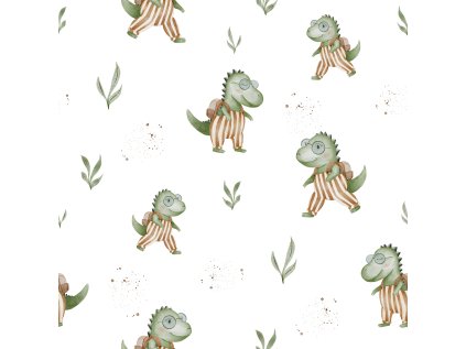 Dinosaurus na výletě (Materiál: Teplákovina (French terry - přírodní))