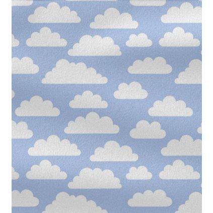 Vzor Obláčky světlé na pletená teplákovina – Colibri Print