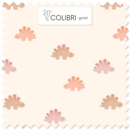 Dinosauři na růžové střední vzor