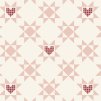 Patchwork Hvězda a Kostkované Srdce Růžová (Materiál: Teplákovina (French terry - přírodní))