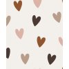 Velká Barevná Srdce (Materiál: Teplákovina (French terry - přírodní))