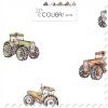 Vzor Traktory na pletená teplákovina – Colibri Print