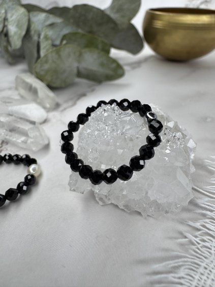 Prsten z minerálů OBSIDIÁN