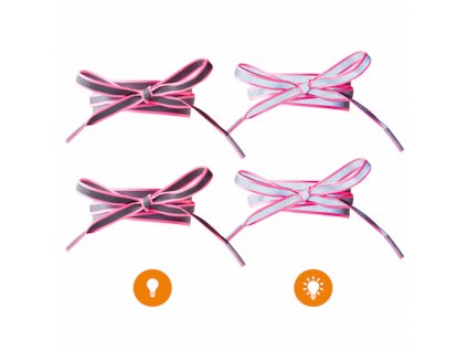 Reflexní tkaničky do bot růžové