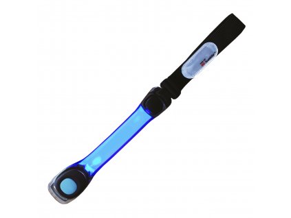 svítící LED páska na ruku modrá