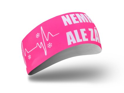 dámská růžová čelenka COLLM otužilec