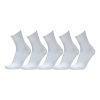 Ponožky s neškrtícím lemem BIO COTTON v bílé po 5 párech