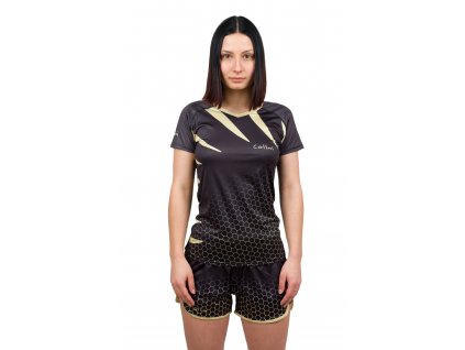 damske sportovni tricko black gold