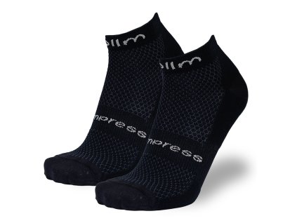 kompresné ponožky na beh collm čierne