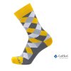 ponožky kárované žlté