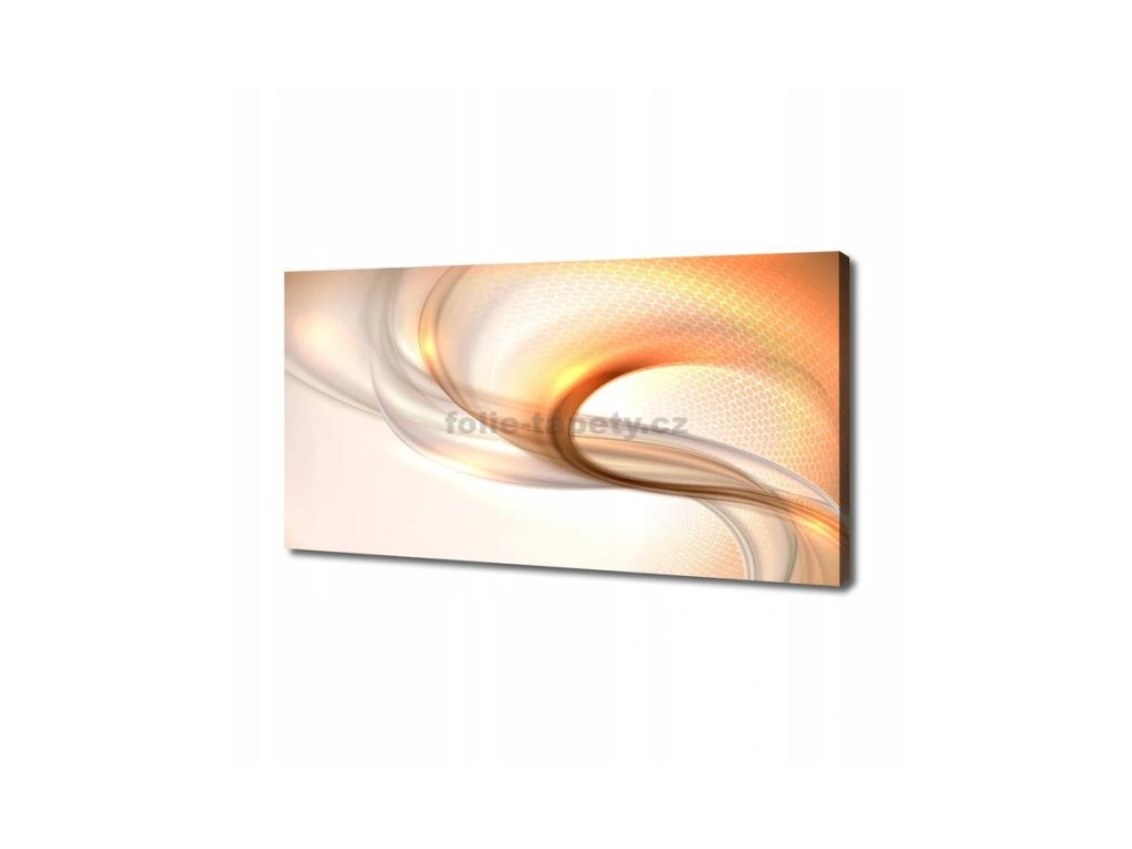 46749 obraz na platne vlna oranzova 140 x 70 cm
