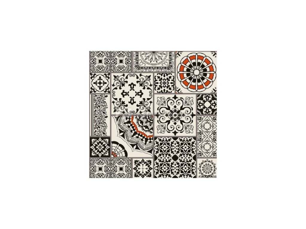 43776 samolepici dekorace na kachlicky ornamenty ii 15 x 15 cm
