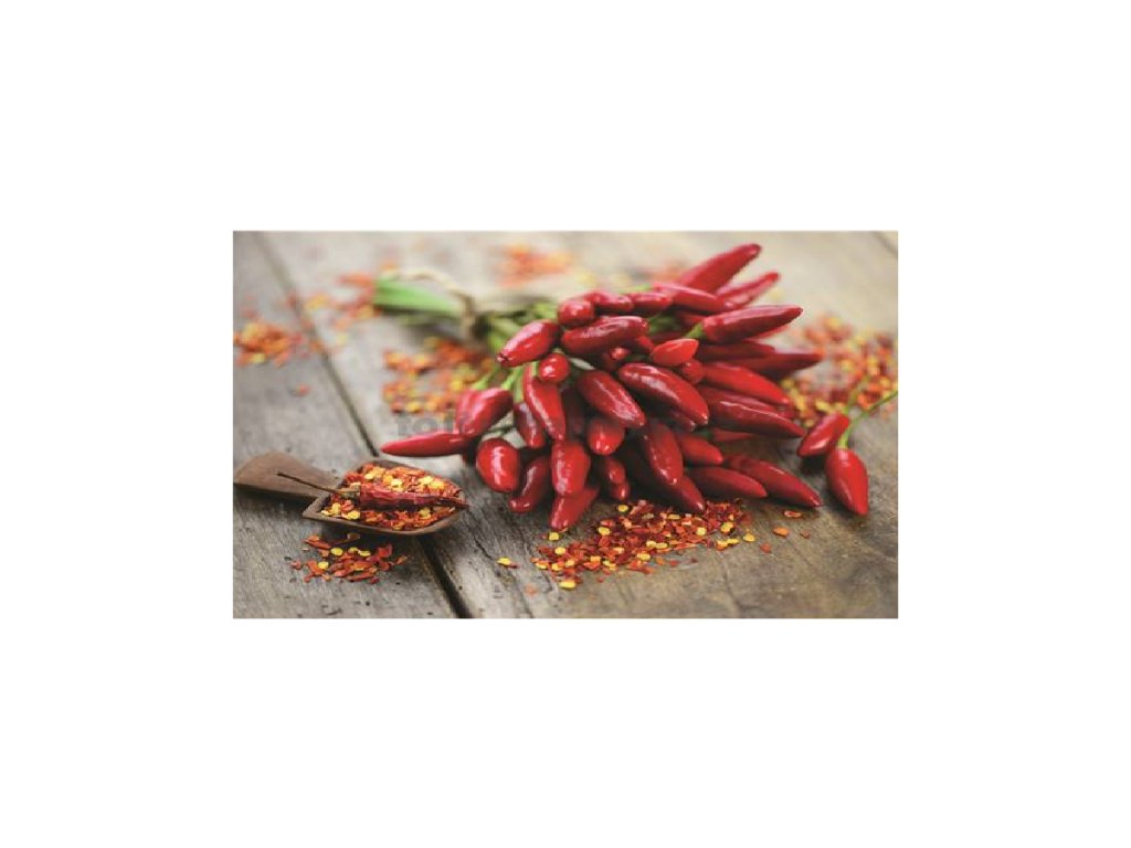 Samolepící dekorace za sporák nehořlavá - Chilli papričky