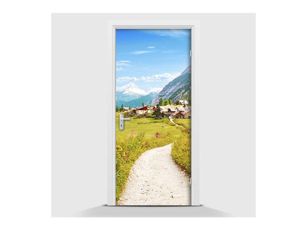 31698 samolepici fototapeta vesnice na horach 70 x 210cm