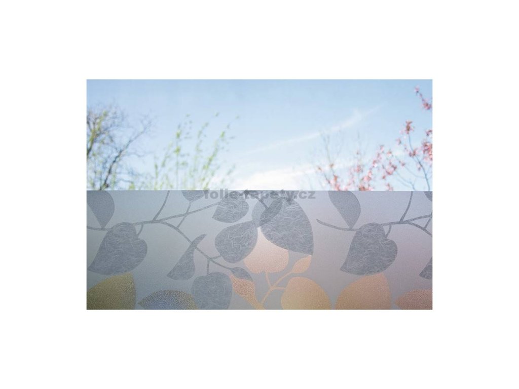 44589 samolepici staticka folie na sklo transparentni listky 45 cm x 15 m