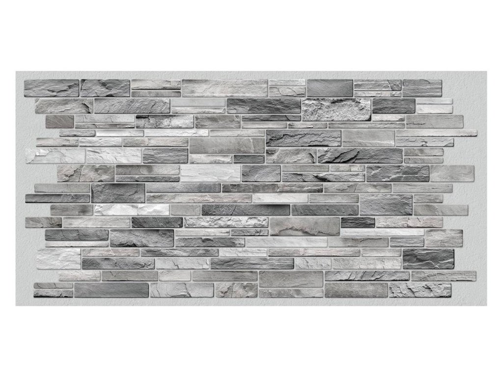 44433 wall art decor pvc obkladove 3d panely kamen stipany sedy
