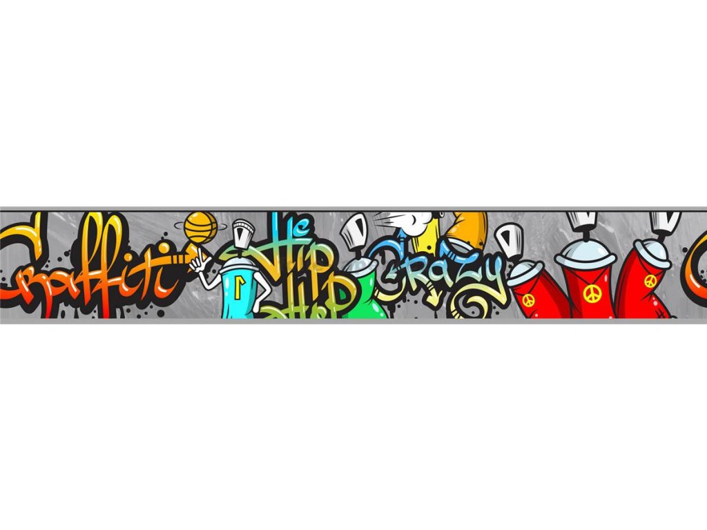 Bordura na zeď samolepicí - Graffiti