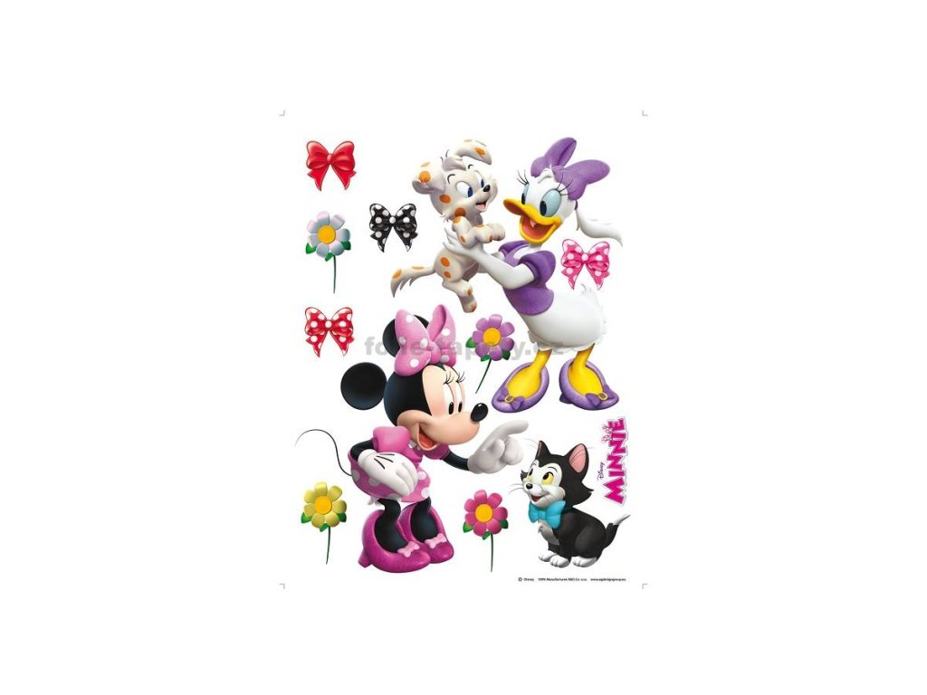 37362 dekorace na zed minnie s kamaradkou a zviratky