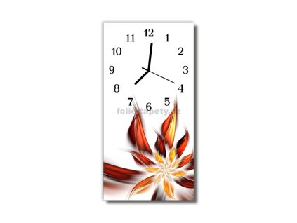 Nástěnné hodiny obrazové na skle - Plamínky