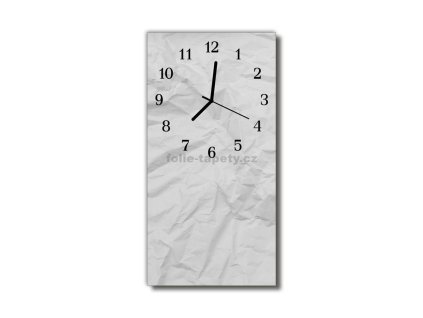 Nástěnné hodiny obrazové na skle - Pokrčený papír