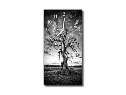 Nástěnné hodiny obrazové na skle - Strom